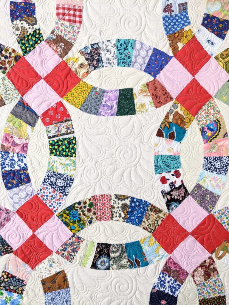 Longarming A Vintage Double Wedding Ring Quilt Ma Tante Quilting Longarming A Vintage Double Wedding Ring Quilt Ma Tante Quilting