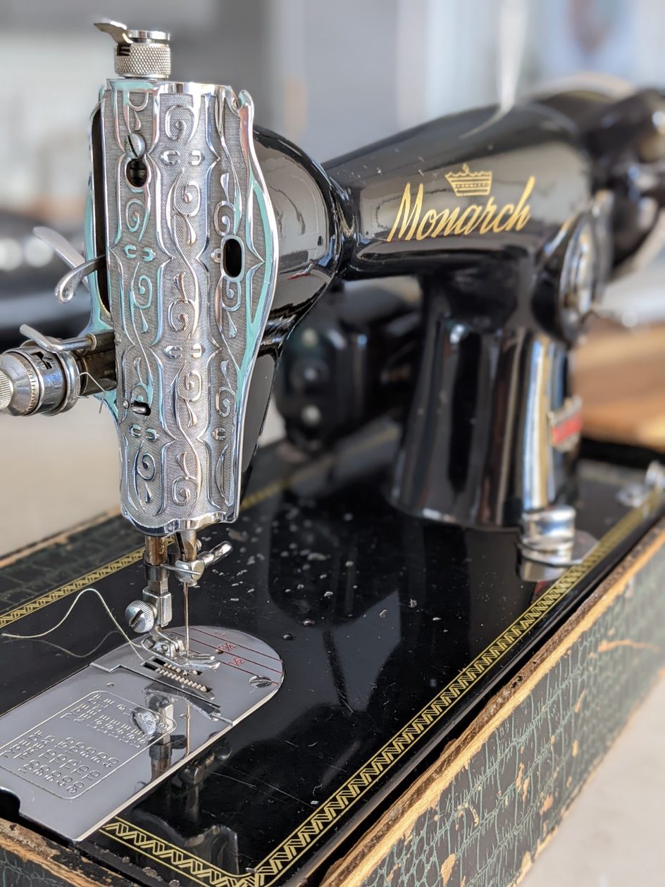 Feb 3 2022 Antique Monarch sewing machine, Cozy outfit, Beginner
